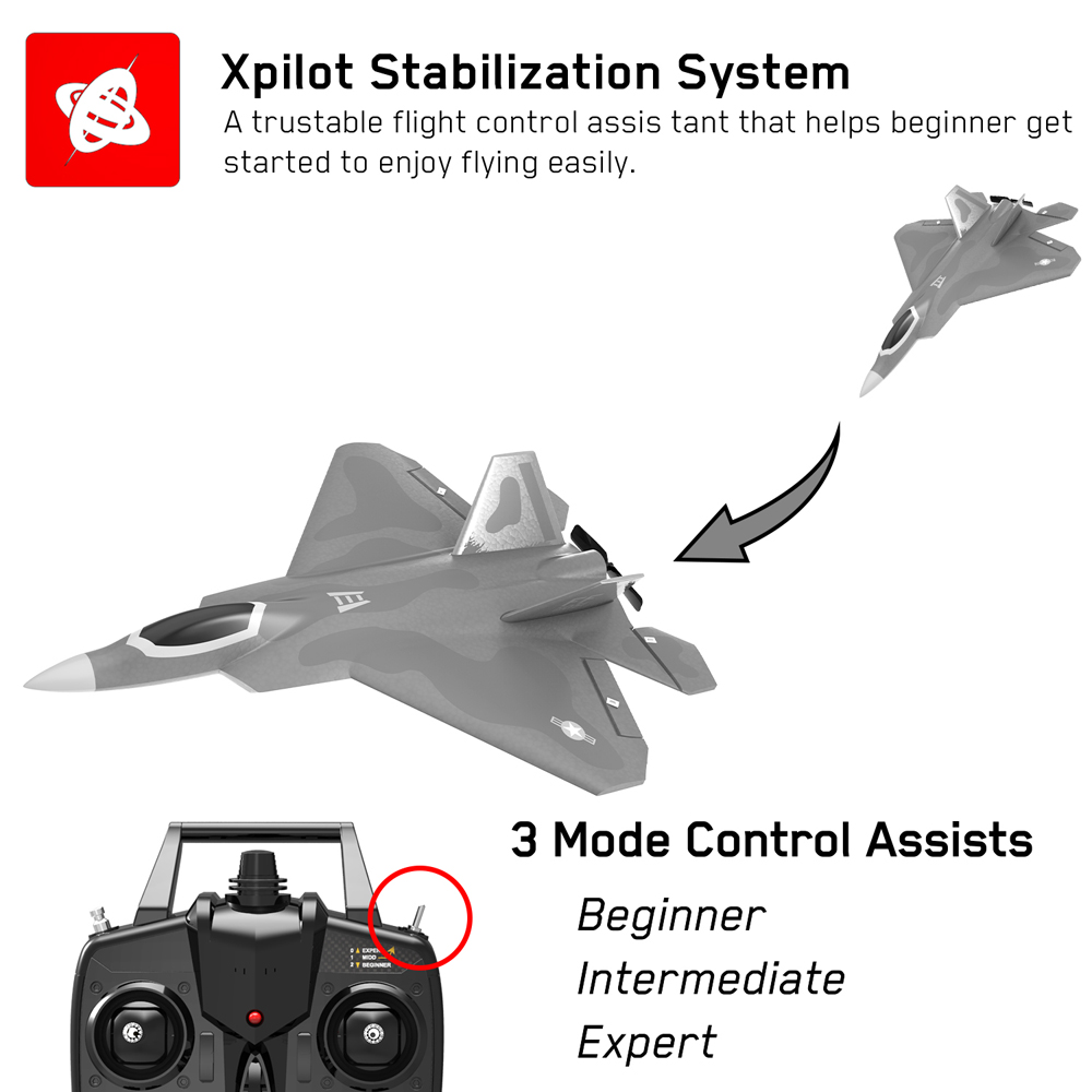 Eachine-Mini-F22-Raptor-EPP-260mm-Wingspan-24G-4CH-6-Axis-Gyro-RC-Airplane-Jet-Trainer-Warbird-Fixed-1608133-2