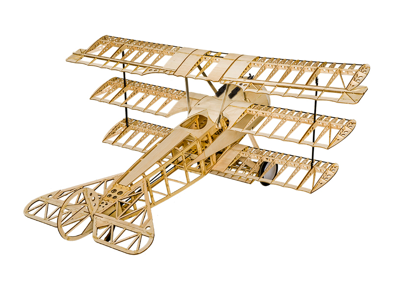 Fokker-DrI-1540mm-Wingspan-Balsa-Wood-Triplane-Warbird-RC-Airplane-1278860-4