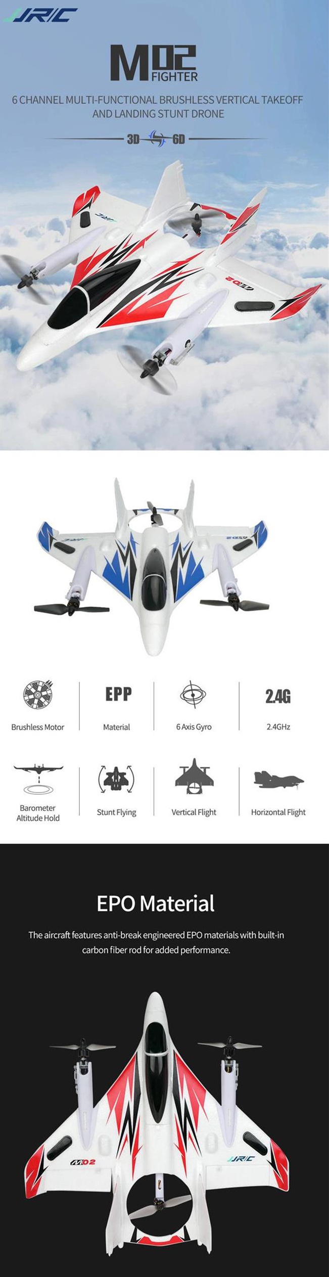 JJRC-M02-24G-6CH-450mm-Wingspan-EPO-Brushless-6-axis-Gyro-Aerobatic-RC-Airplane-RTF-3D6G-Mode-Aircra-1588201-1