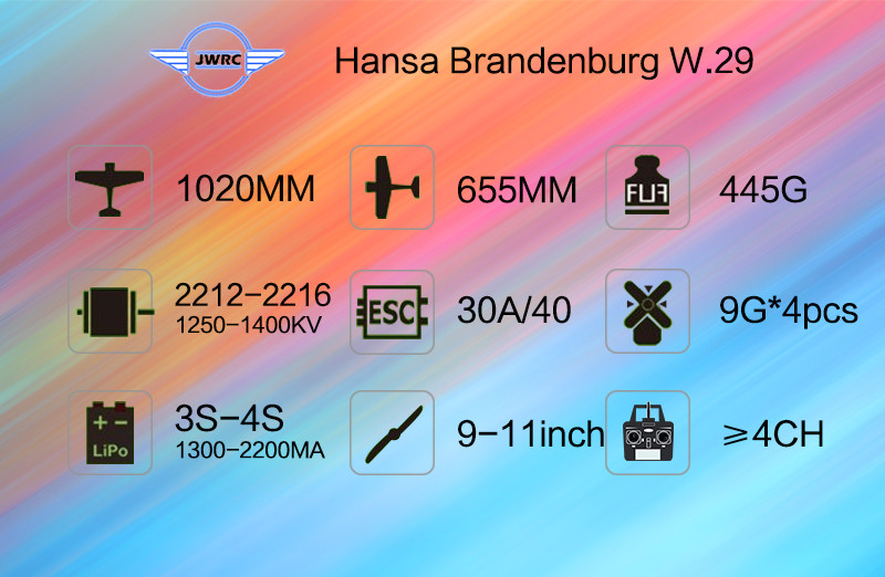 JWRC-Hansa-Brandenburg-W29-1020mm-Wingspan-Balsa-Wood-Seaplane-RC-Airplane-KIT-1901493-1