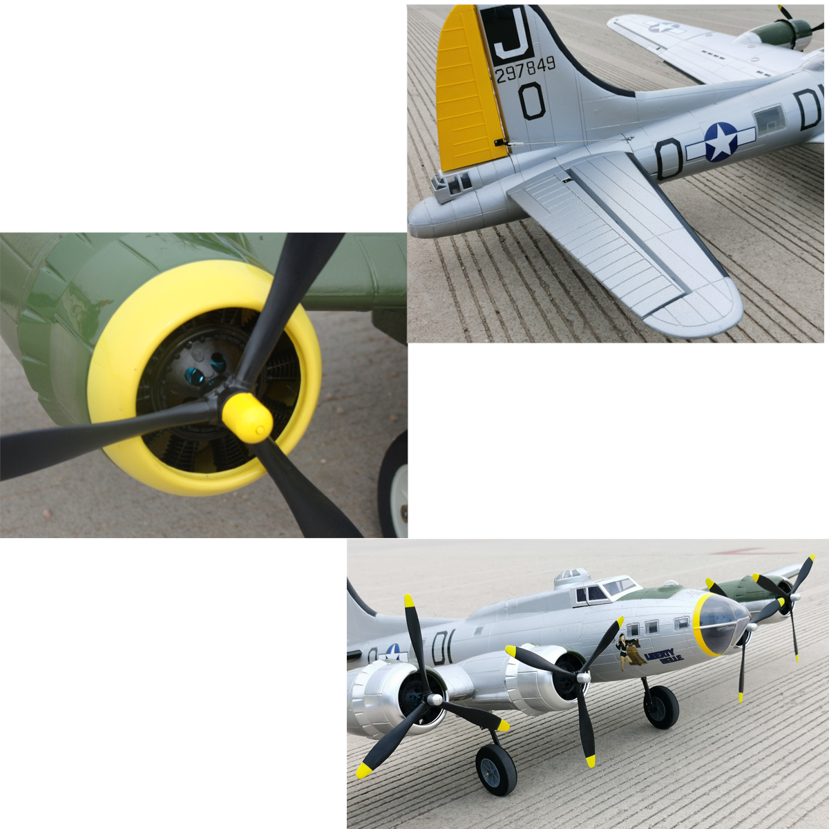 QTMODEL-B-17-Bomber-1830mm-Wingspan-Airplane-EPO-Warbird-RC-Aircraft-KITPNP-1716305-11