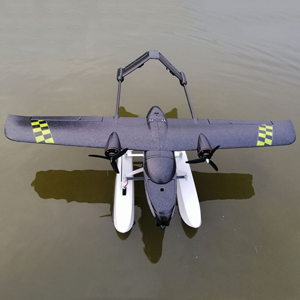 Skyhawk-V2-940mm-Wingspan-Twin-MotorSingle-Motor-Amphibious-Seaplane-RC-Airplane-KITPNP-with-Float-1869681-2