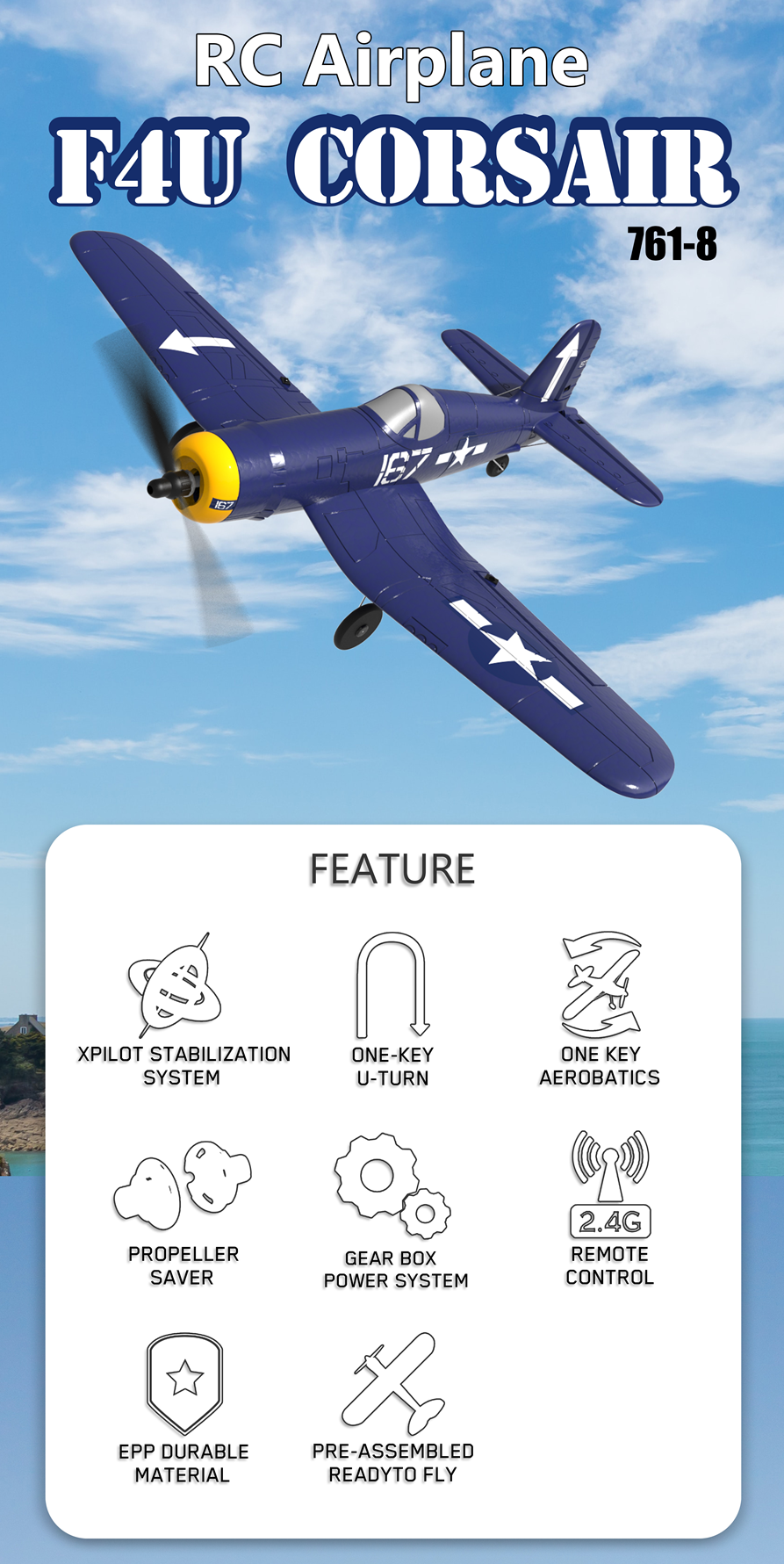 Three-batteries-Eachine-Mini-F4U-EPP-400mm-Wingspan-24G-6-Axis-Gyro-One-Key-Return-Aerobatic-Indoor--1775511-1