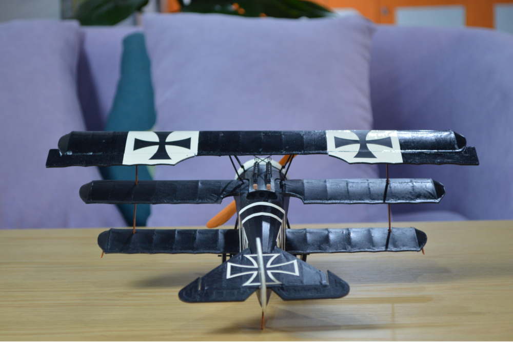 Tony-Rays-AeroModel-Fokker-Dr1-358mm-Wingspan-Balsa-Wood-Laser-Cut-Triplane-RC-Airplane-Warbird-KIT-1798764-8