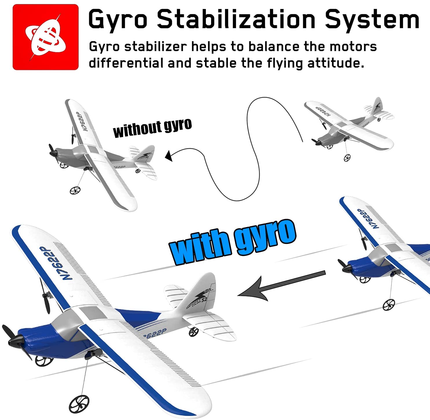 VolantexRC-Sport-Cub-762-2-400mm-Wingspan-24G-2CH-EPP-Mini-RC-Airplane-Trainer-RTF-With-Gyro-Stabili-1900977-5