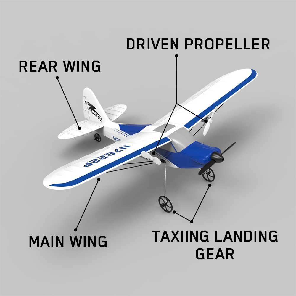 VolantexRC-Sport-Cub-762-2-400mm-Wingspan-24G-2CH-EPP-Mini-RC-Airplane-Trainer-RTF-With-Gyro-Stabili-1900977-10