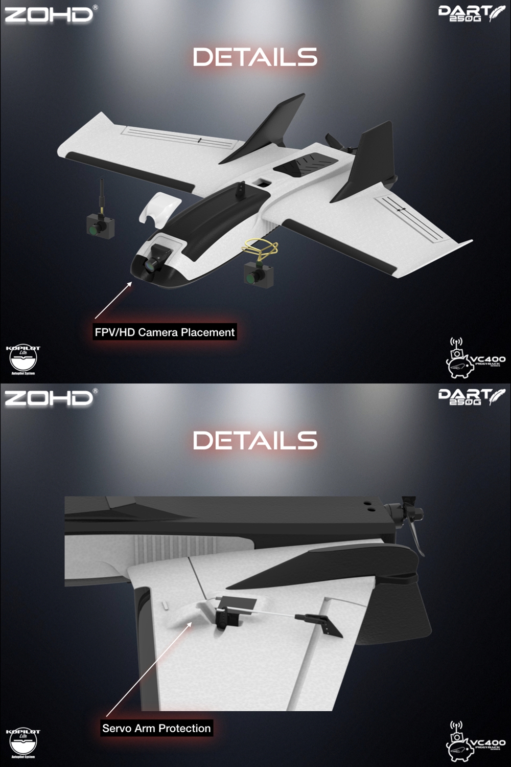 ZOHD-Dart250G-570mm-Wingspan-Sub-250-grams-Sweep-Forward-Wing-AIO-EPP-FPV-RC-Airplane-PNPFPV-Ready-V-1577924-11