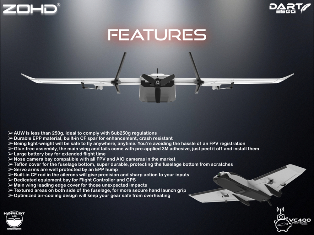 ZOHD-Dart250G-570mm-Wingspan-Sub-250-grams-Sweep-Forward-Wing-AIO-EPP-FPV-RC-Airplane-PNPFPV-Ready-V-1577924-7