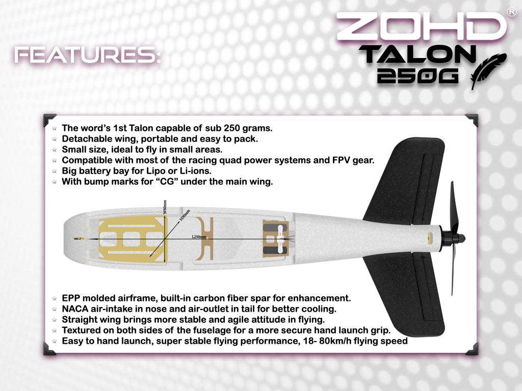 ZOHD-Talon-250G-620mm-Wingspan-Tinniest-V-Tail-EPP-FPV-RC-Aircraft-RC-Airplane-PNPFPV-Version-1826954-5