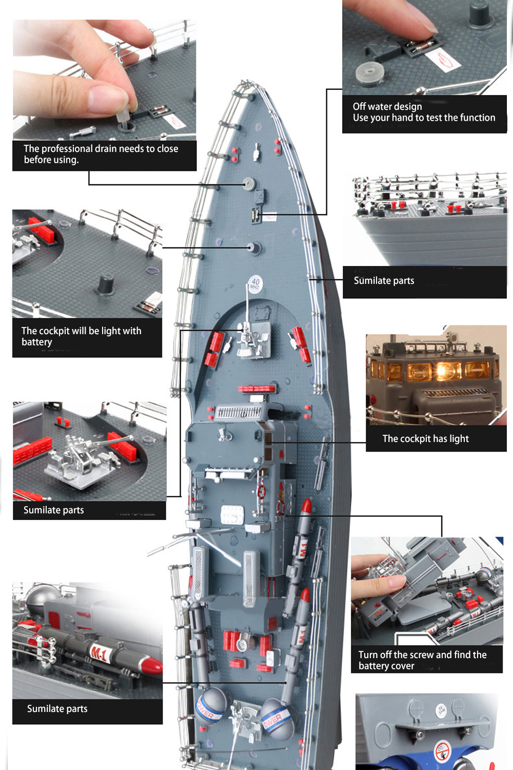 1115-24G-EHT-2877-Missile-Destroyer-RC-Boat-4kmh-With-Two-Motor-And-Light-Vehicle-Models-1552002