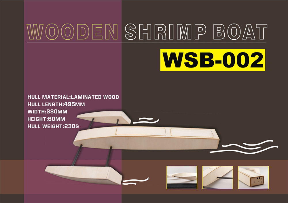 B061-B068-DIY-RC-Speed-Boat-Kit-Wooden-Sponson-Outrigger-Shrimp-Model-1814577