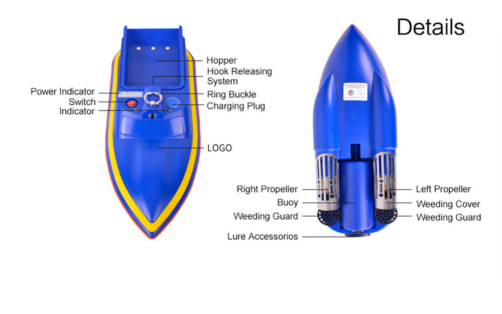 Boatman-Mini-2A-24G-Rc-Boat-Support-Lure-Fishing-Bait-Finder-with-Double-Motors-Model-1481297