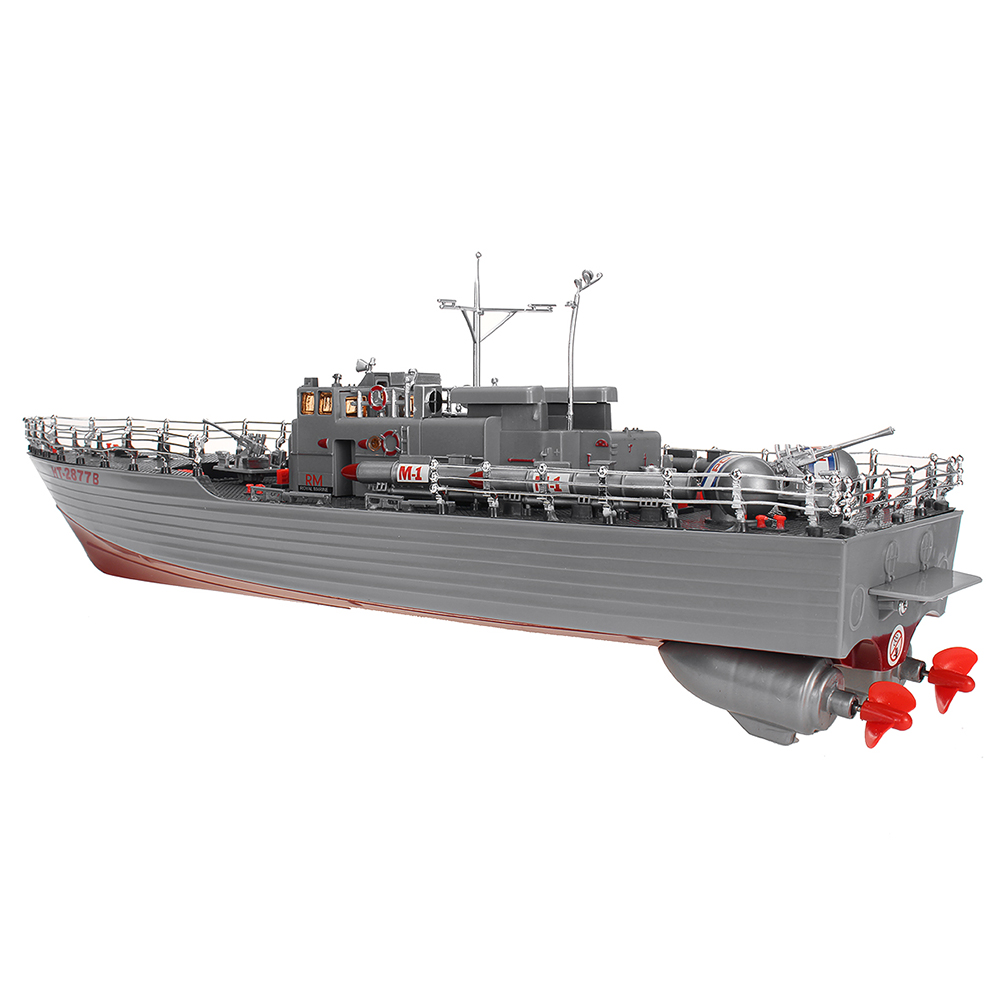 HT-1115-2877B-RTR-50cm-24G-4CH-RC-Boat-Vehicles-Dual-Motors-Millitary-Warship-Torpedo-LED-Lighting-M-1906160