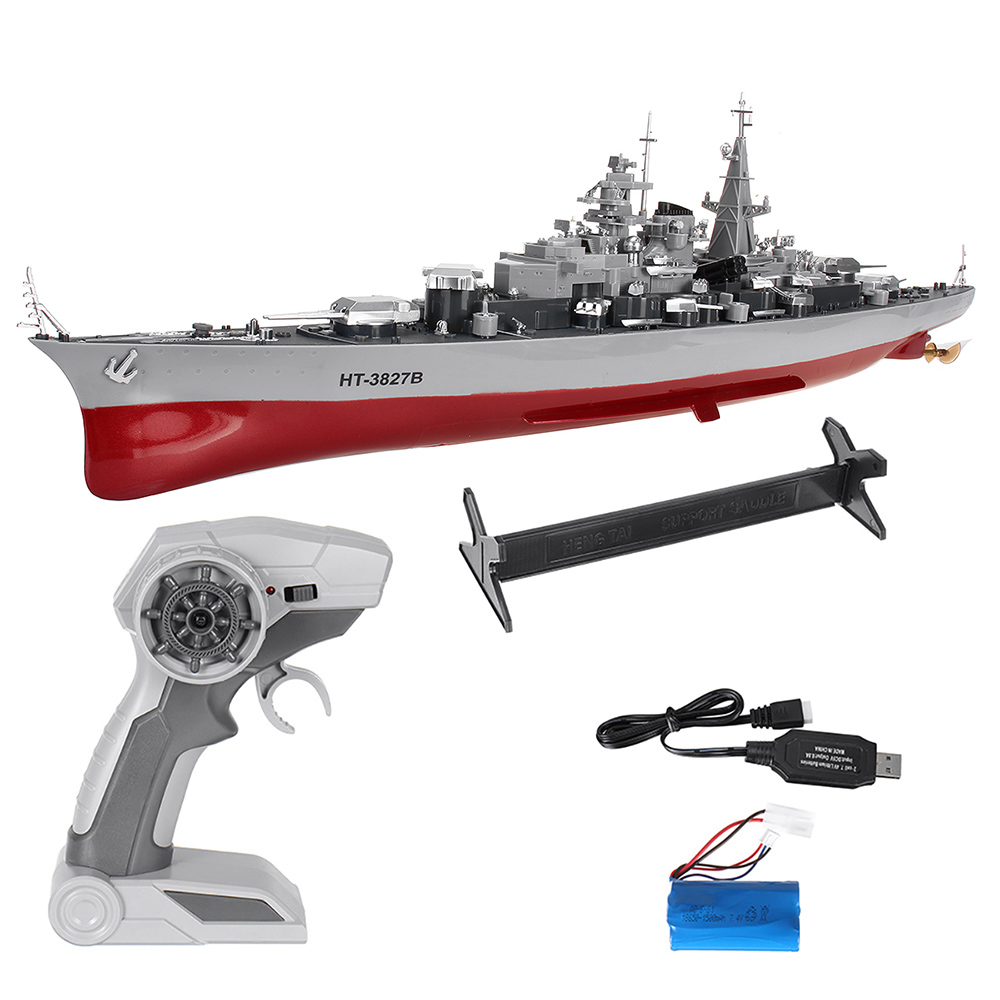 HT-1360-3827B-71cm-Warship-Rotable-Turret-Ship-24G-4CH-Wireless-RC-Boat-Vehicle-Models-1905077