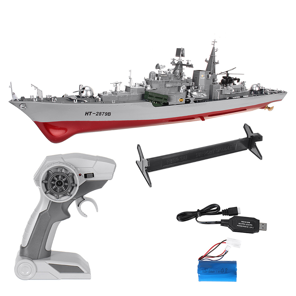 HT-2879B-1275-RTR-78cm-24G-4CH-RC-Boat-Vehicles-Millitary-Warship-Torpedo-LED-Lighting-Models-1910427