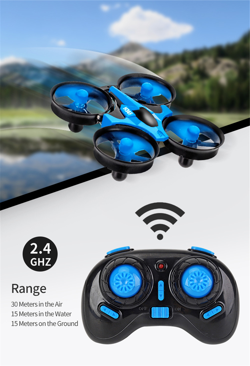 JJRC-H36F-Terzetto-120-24G-3-In-1-RC-Boat-Vehicle-Flying-Drone-Land-Driving-RTR-Model-1537028