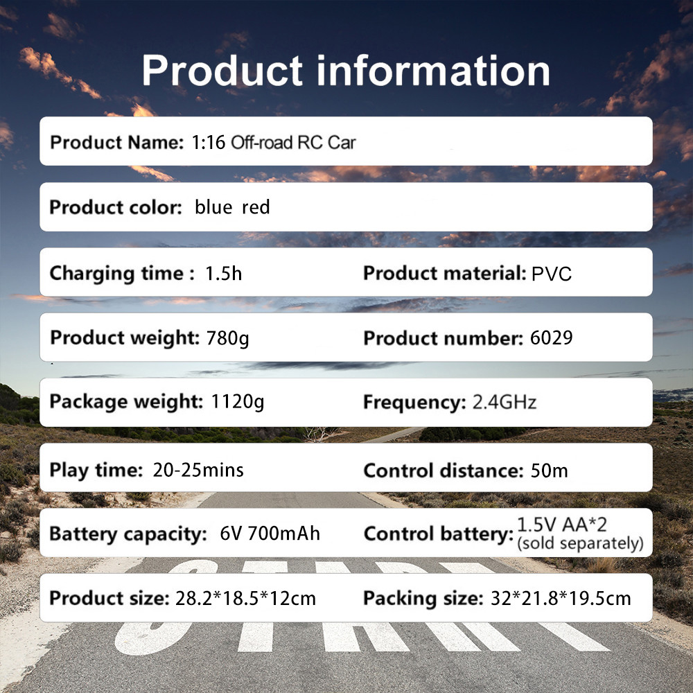 Flytec-6029-116-24G-RWD-RC-Car-Electric-Off-Road-Vehicle-RTR-Model-1561955