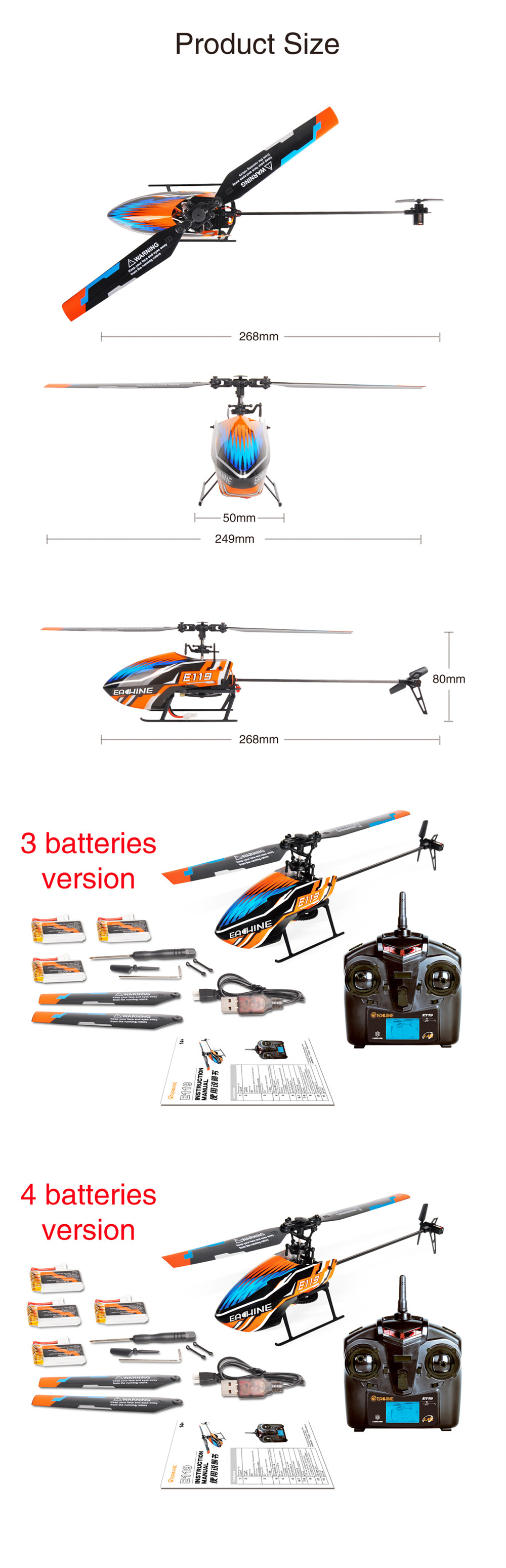 Eachine-E119-24G-4CH-6-Axis-Gyro-Flybarless-RC-Helicopter-RTF-3pcs-4pcs-Batteries-Version-1589346-7