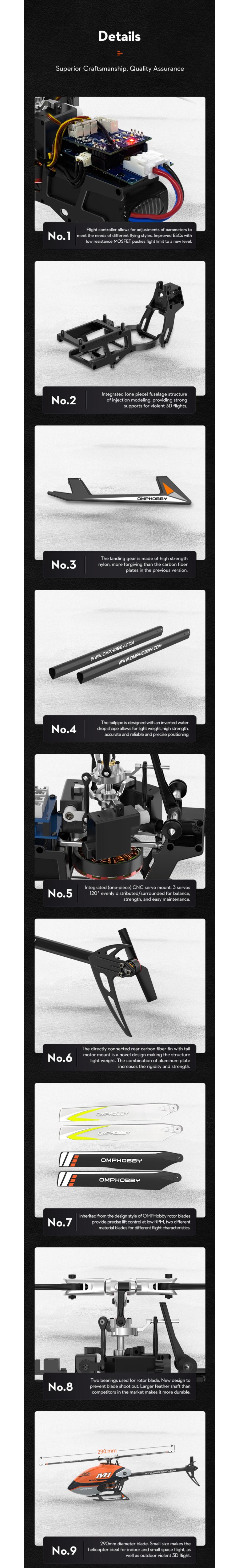 OMPHOBBY-M1-290mm-6CH-3D-Flybarless-Dual-Brushless-Direct-Drive-Motor-RC-Helicopter-BNF-with-Adjusta-1789668-5