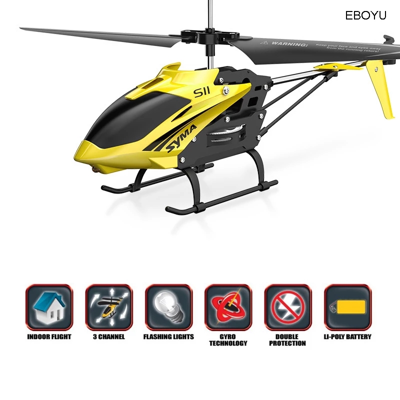 Syma-S11-3CH-Single-blade-Electronic-Gyroscope-LED-Light--Omni-Directional-Controls-Alloy-RC-Helicop-1849249-8
