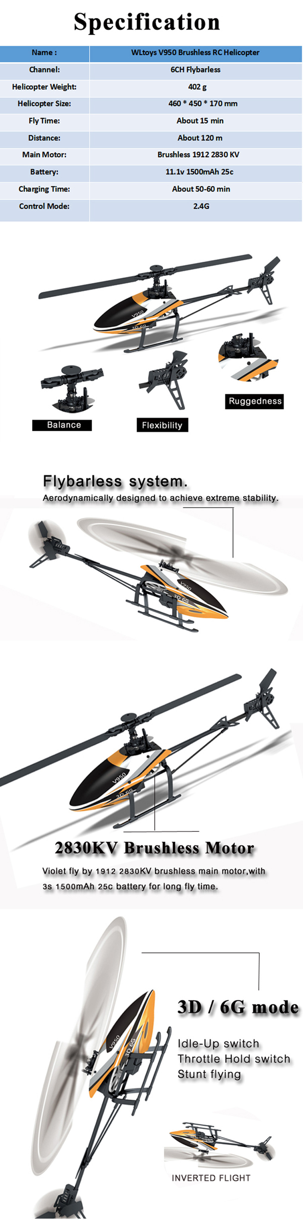 WLtoys-V950-24G-6CH-3D6G-System-Brushless-Flybarless-RC-Helicopter-RTF-With-4PCS-111V-1500MAH-Lipo-B-1509165-2