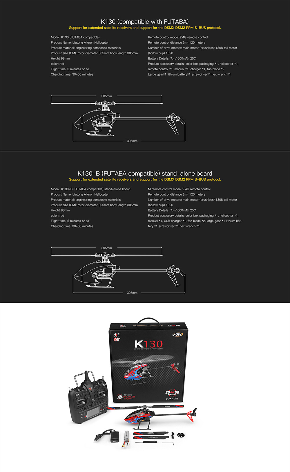 XK-K130-24G-6CH-Brushless-3D6G-System-Flybarless-RC-Helicopter-RTF-Compatible-with-FUTABA-S-FHSS-1415878-3