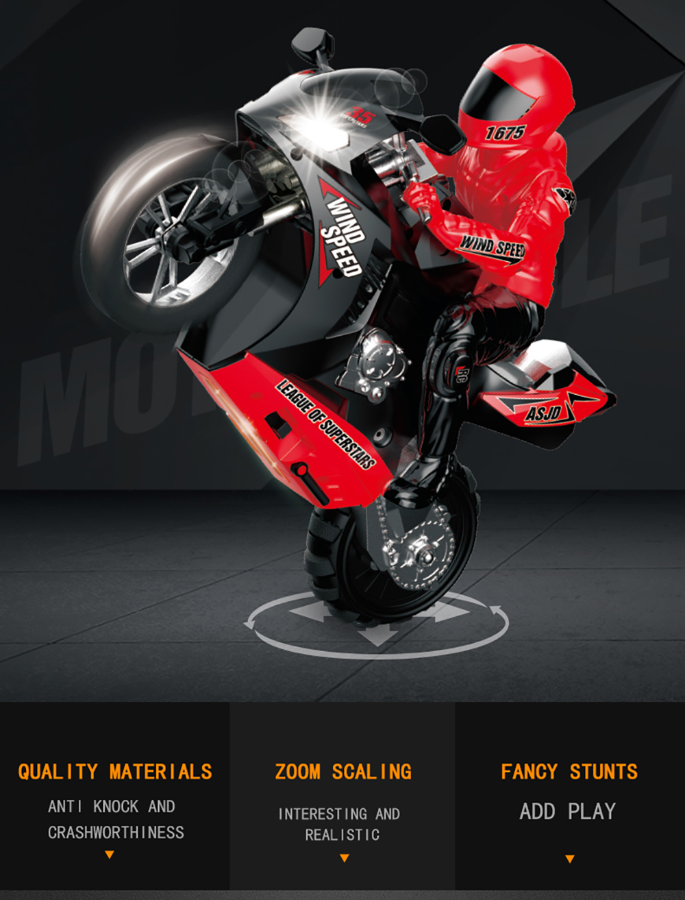 HC-801-24G-35CM-RC-Motorcycle-Stunt-Car-Vehicle-Models-RTR-High-Speed-20kmh-210min-Use-Time-1676132