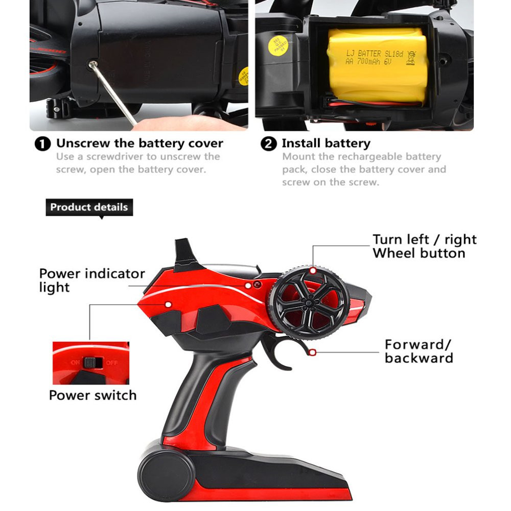 ZhengCheng-333-MT01B-24G-20kmh-Rc-Car-Motorcycle-30-Degree-24412714cm-With-Flashlight-1297347