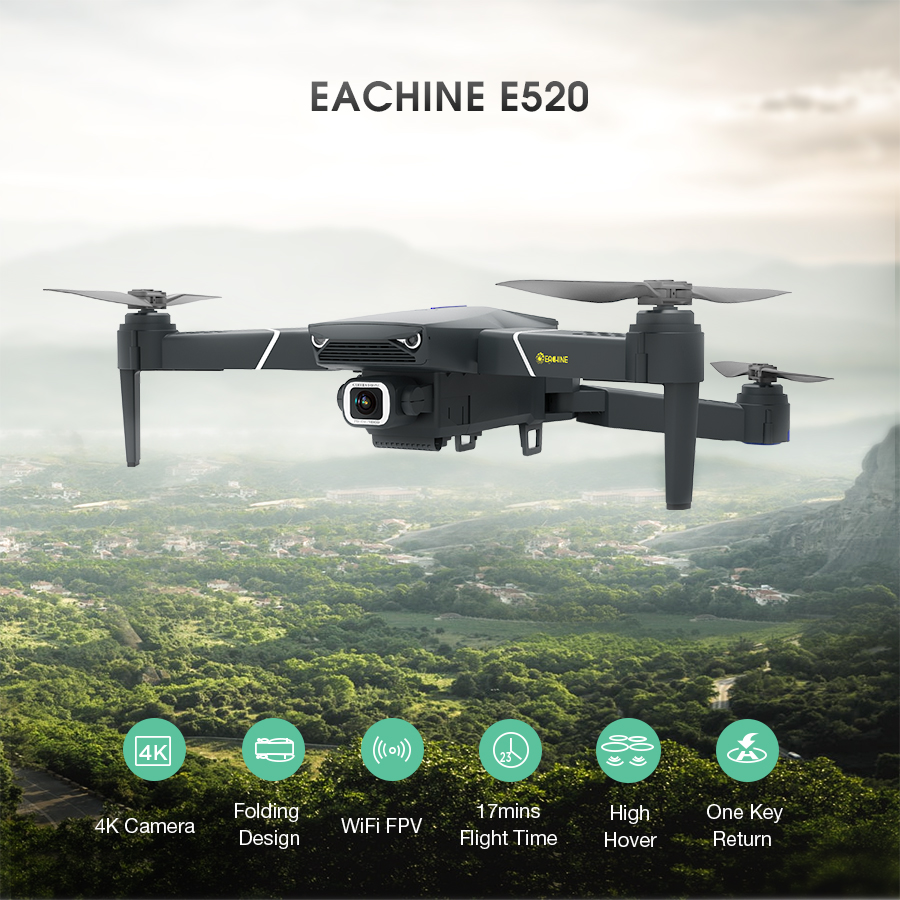 Eachine-E520-WIFI-FPV-With-4K1080P-HD-Wide-Angle-Camera-High-Hold-Mode-Foldable-RC-Drone-Quadcopter--1533310-2
