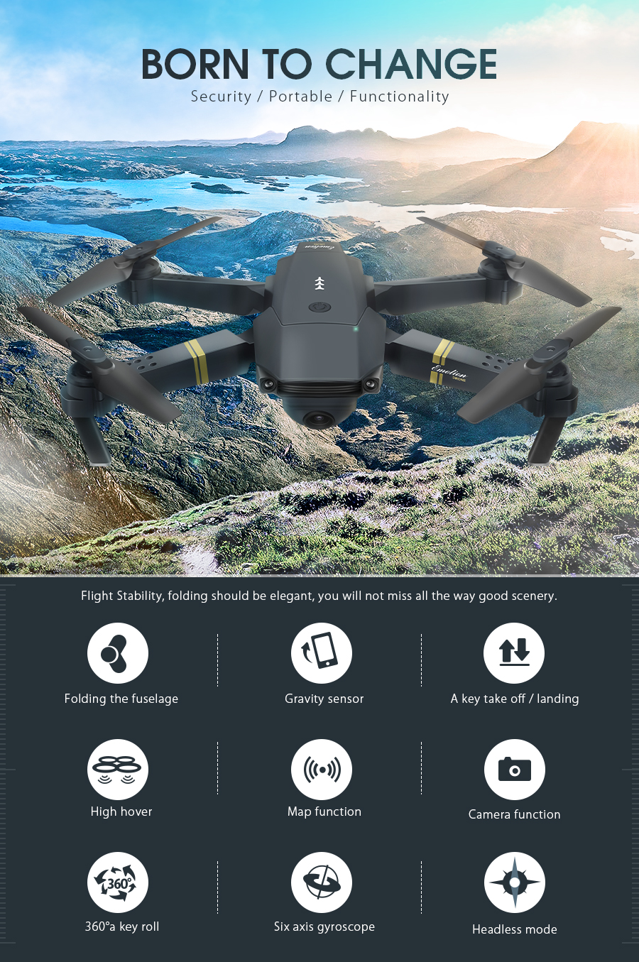 Eachine-E58-WIFI-FPV-With-720P1080P-HD-Wide-Angle-Camera-High-Hold-Mode-Foldable-RC-Drone-Quadcopter-1212232-1