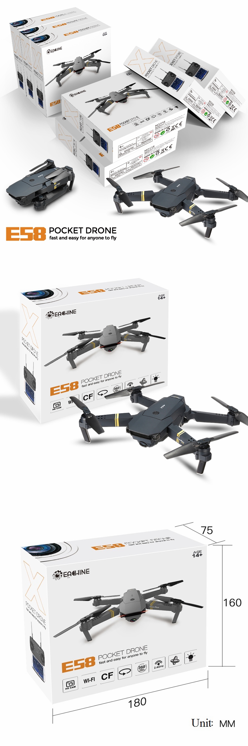 Eachine-E58-WIFI-FPV-With-720P1080P-HD-Wide-Angle-Camera-High-Hold-Mode-Foldable-RC-Drone-Quadcopter-1212232-11