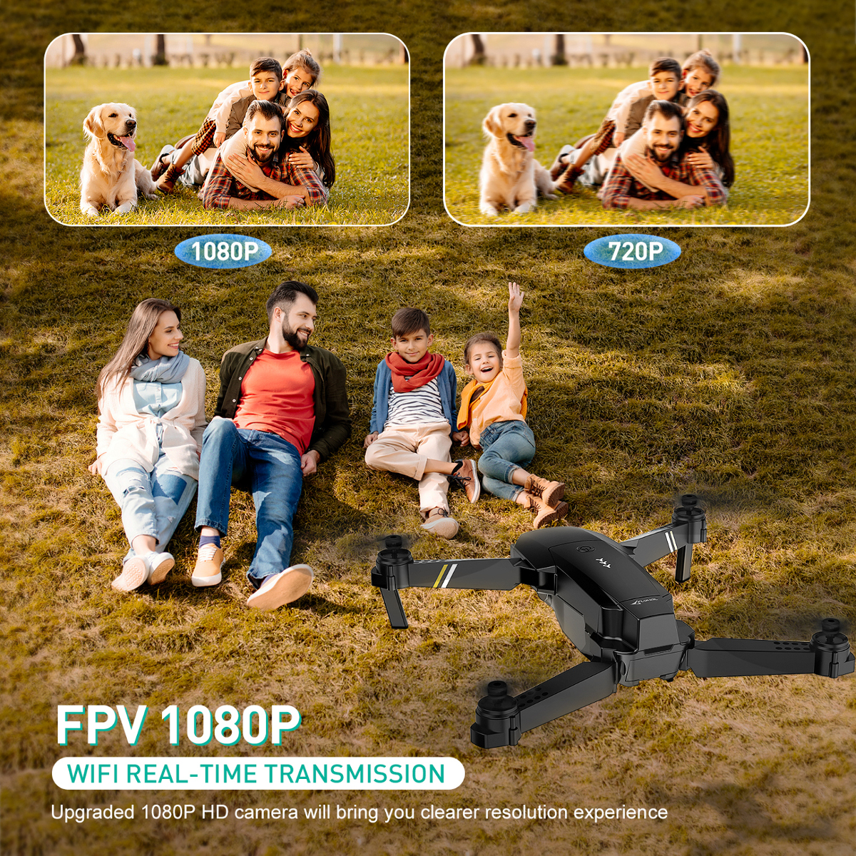FLYHAL-E58-PRO-WIFI-FPV-With-120deg-FOV-1080P-HD-Camera-Adjustment-Angle-High-Hold-Mode-Foldable-RC--1873883-2