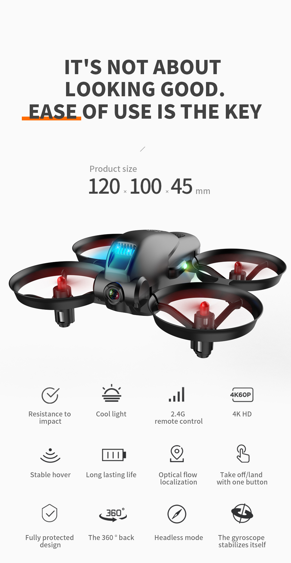 KF615-WIFI-FPV-with-4K-Dual-Camera-Optical-Flow-Positioning-Headless-Mode-Gyro-self-stabilization-RC-1882626-2