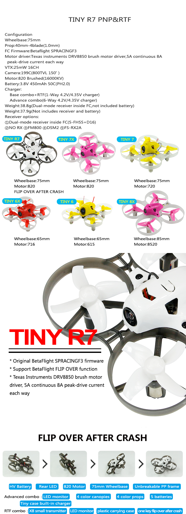 KINGKONGLDARC-TINY-R7-75mm-RC-Quadcopter-With-820-Motor-58G-800TVL-Camera-F3-Betaflight-Flip-Over-1286512-1