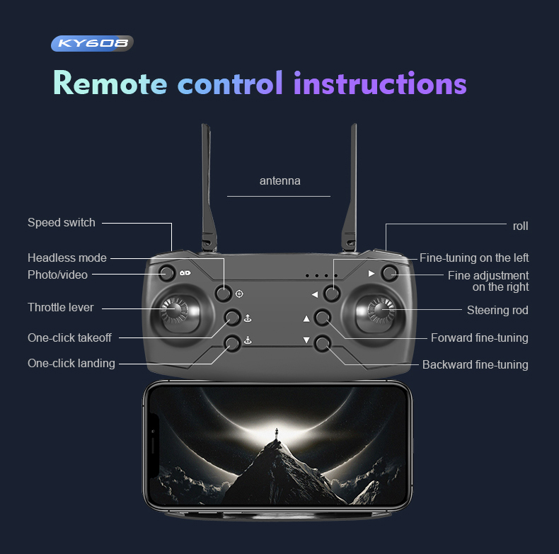 KY608-WIFI-FPV-with-4K-HD-Dual-Camera-LED-Lighting-Blades-Optical-Flow-Positioning-Headdless-Mode-RC-1916519-19