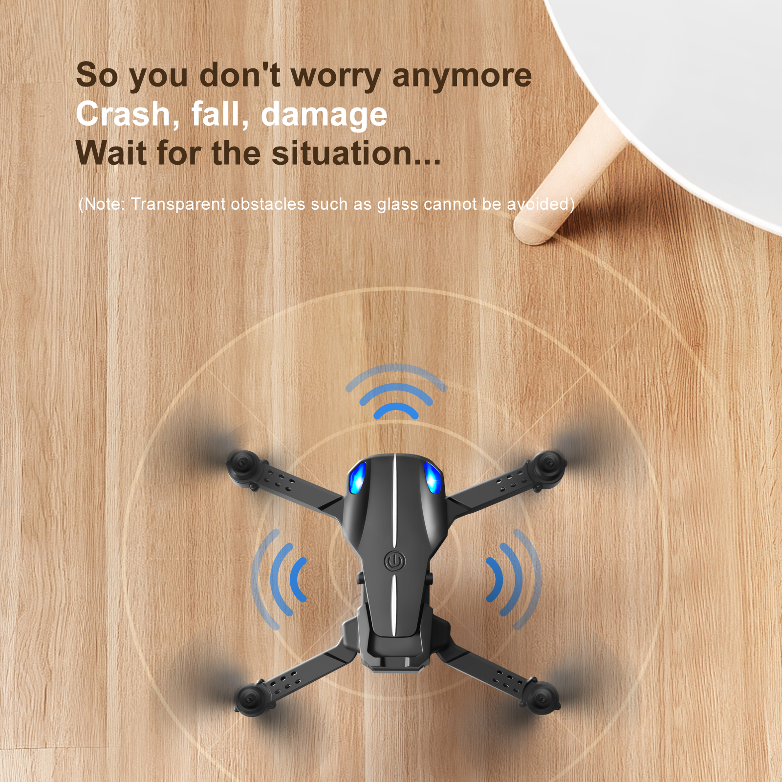 KY907-PRO-Mini-Wifi-FPV-with-4K-HD-Camera-Three-side-Obstacle-Avoidance-Headless-Mode-RC-Drone-Quadc-1906185-4