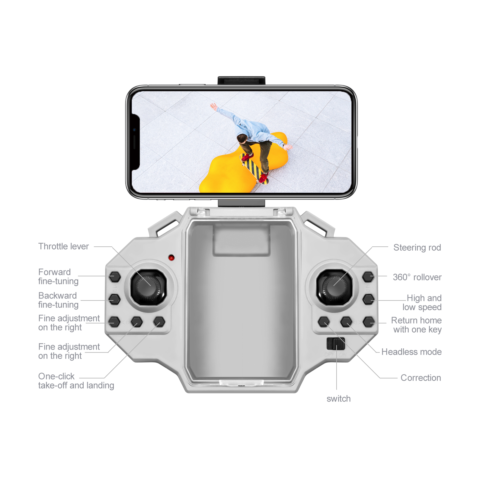 KY910-Mini-WiFi-FPV-with-4K-HD-Dual-50x-ZOOM-Camera-Altitude-Hold-Mode-Gravity-Control-Foldable-RC-D-1902386-24