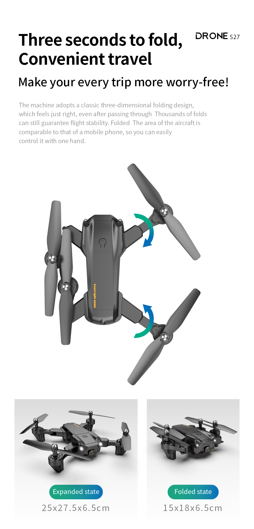 S27-24G-Mini-Drone-with-4K-Camera-Air-Pressure-Altitude-Hold-Obstacle-Avoidance-Foldable-RC-Quadcopt-1908252-5