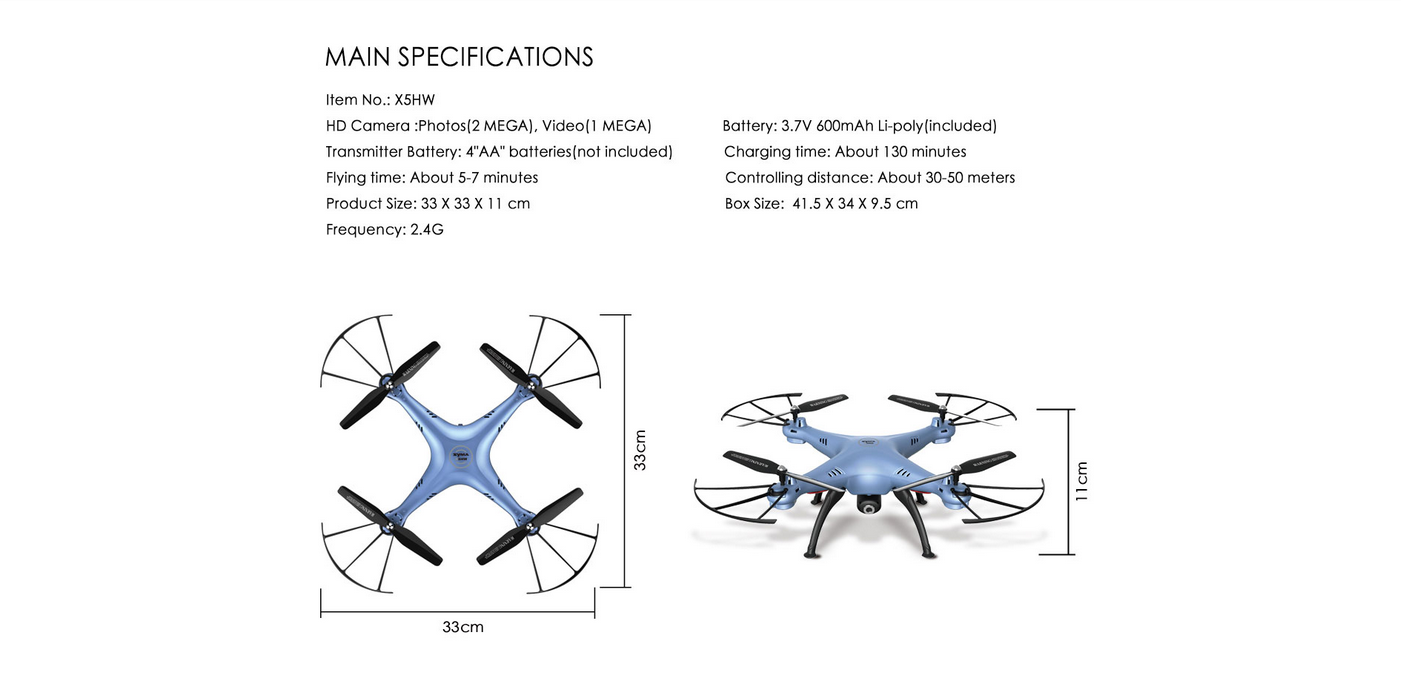 Syma-X5HW-WIFI-FPV-With-HD-Camera-Altitude-Mode-24G-4CH-6Axis-RC-Drone-Quadcopter-RTF-30-off-coupon--1034073-11