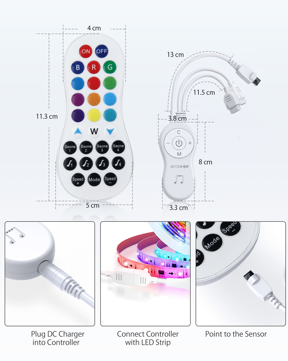 BlitzWolfreg-BW-LC2-Magic-Strip-Light-Controller-With-Remote-Control-Copmatible-with-4Pin-Magic-Stri-1800369-9