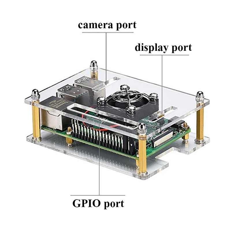 1-10-Layers-Transparent-Acrylic-Case-Box--Cooling-Fan-with-Metal-Cover-for-Raspberry-Pi-4-3-Model-B3-1933023-4