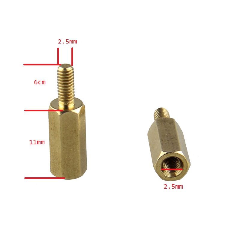 10SETS-DIY-11MM-Hex-Brass-Cylinder--Screw--Nut-Kits-For-Raspberry-Pi-1214950-3