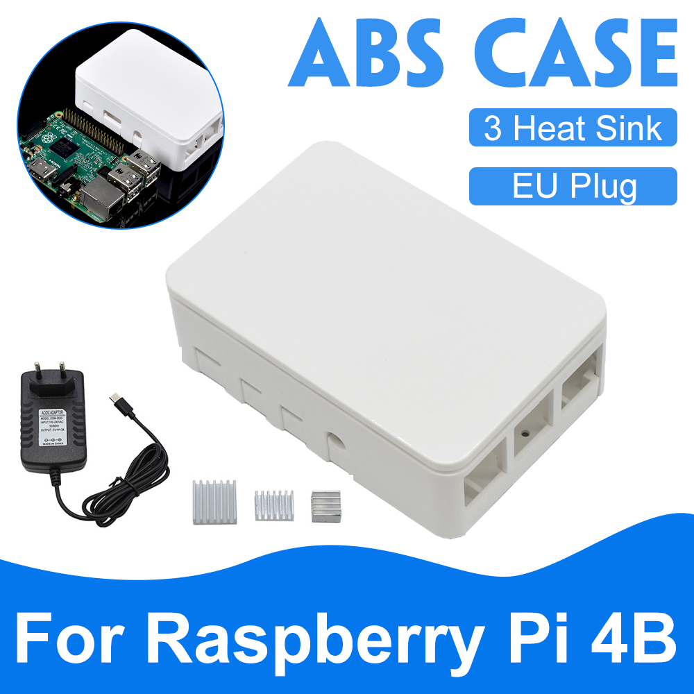 BlackWhiteTransparent-Raspberry-Pi-ABS-Case-Enclosure-Box-V4-With-Heat-Sink--5V3A-Power-Supply-EU-Pl-1593314-1