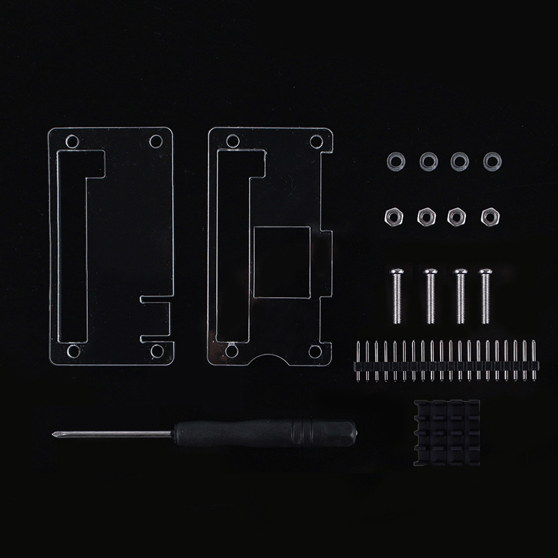 Catdareg-Raspberry-Pi-Zero-Acrylic-Case-Shell--Heat-Sink--Screwdriver--40P-Double-Row-Pin-Kit-1838824-1