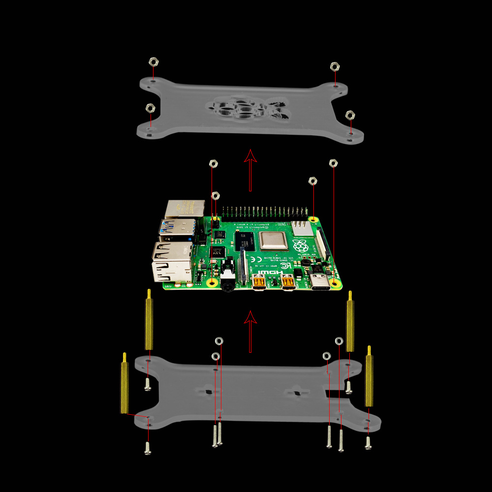 Stackable-Assemblage-Acrylic-Shell-Protective-Case-for-Raspberry-Pi-4B-1608282-3