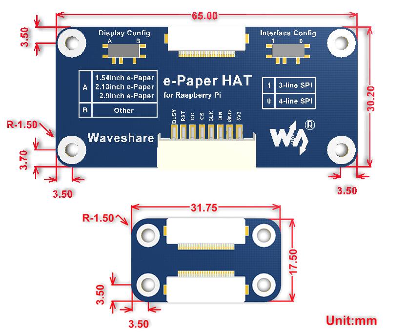 Waveshare-Universal-e-Paper-Panel-Driver-HAT-SPI-Surface-for-Raspberry-Pi-4-1714705-1