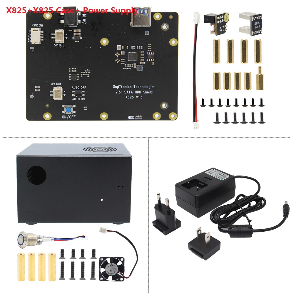 X825-25Inch-SATA-SDD-HDD-Storge-Expansion-Board-NAS-Support-USB-30-With-X735-Power-Manager--Power-Su-1606053-3