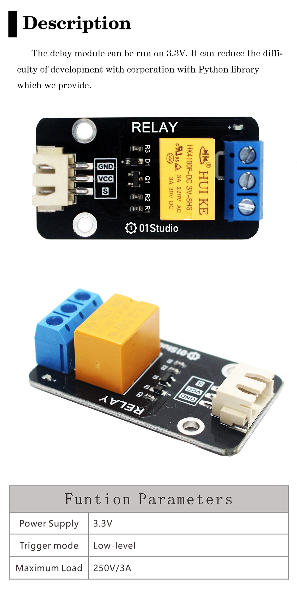 01Studio-33V-Relay-Module-Pyboard-MicroPython-Programming-Learning-Development-Board-1781259-2