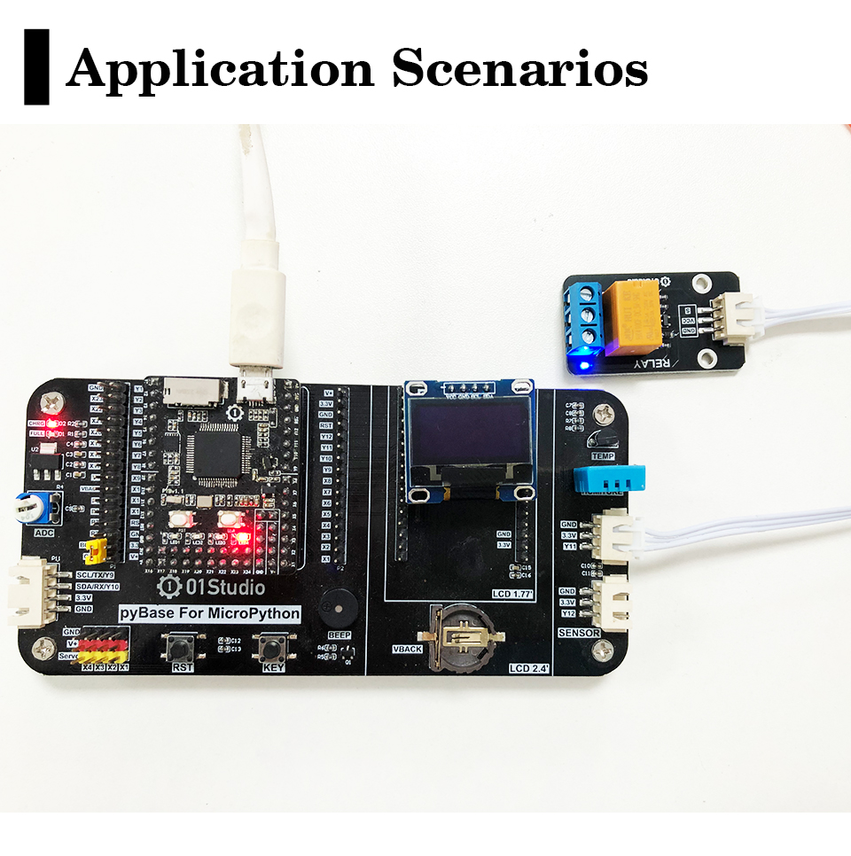 01Studio-33V-Relay-Module-Pyboard-MicroPython-Programming-Learning-Development-Board-1781259-3