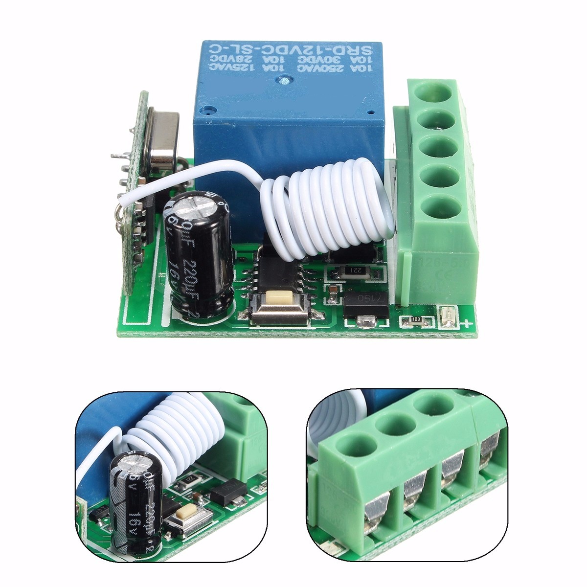 3pcs-DC12V-10A-1CH-433MHz-Wireless-Relay-RF-Remote-Control-Switch-Receiver-Board-1314825-2